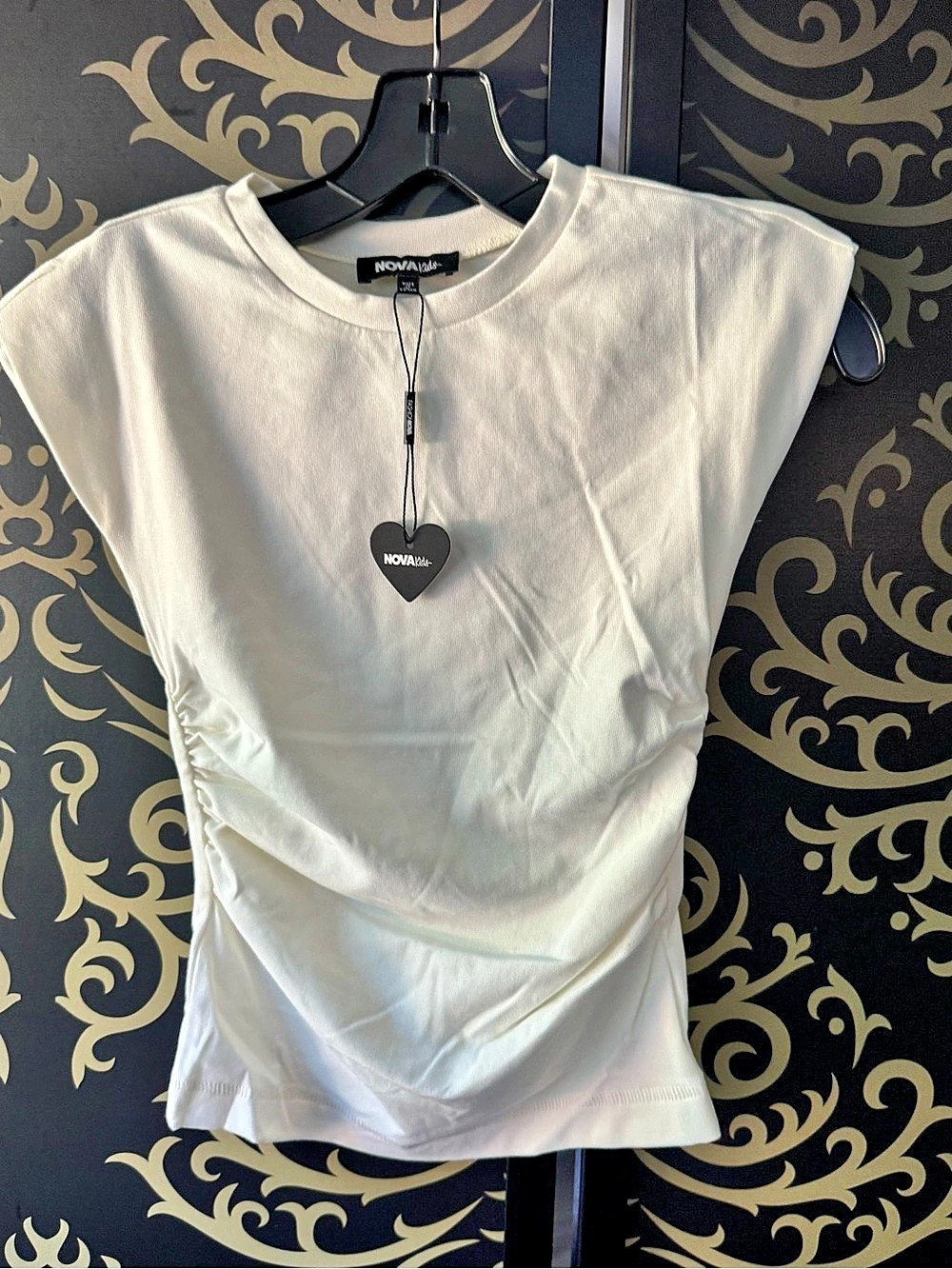 Fashion Nova Short Sleeve Tee White Girls 9/10